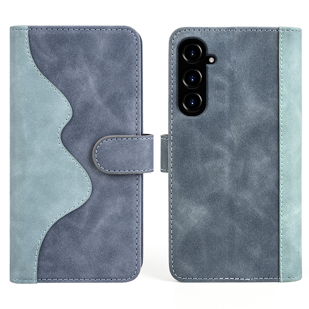 For Samsung Galaxy S23 FE Dual-color Splicing PU Leather Shell Flip Wallet Stand Phone Case For Samsung Galaxy S23 FE Dual-color Splicing PU Leather Shell Flip Wallet Stand Phone Case